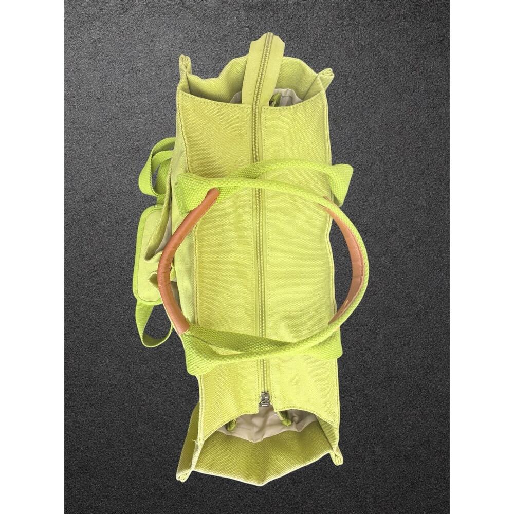 FIORETTO Green Tote Bag Zip Closure w/ Pockets Detachable Adjustable Strap - Picture 5 of 13